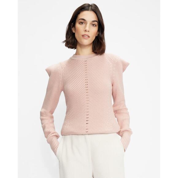 Ted Baker London NWT Women's Pink Sunniie Structured Sleeve Detailed Sweater 4 - Picture 1 of 9